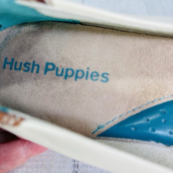 Hush Puppies CANDID Multicolored Leather Slip On Low Wedge Heel Shoes Sz 7.5 W - Picture 12 of 16